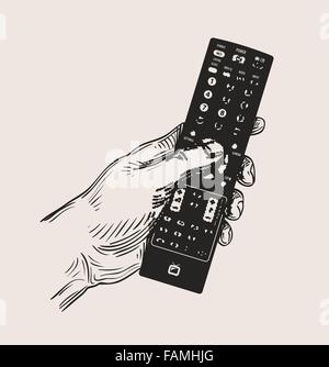 hand remote control. vector illustration Stock Vector