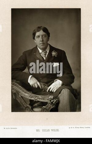 Irish novelist and poet Oscar Wilde depicted in the painting 'Booth of ...