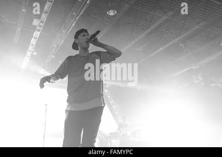 Rosemont, Illinois, USA. 30th Dec, 2015. Chicago rapper PROBCAUSE performs live during the Reaction New Years Eve show at Donald E. Stephens Convention Center in Rosemont, Illinois © Daniel DeSlover/ZUMA Wire/Alamy Live News Stock Photo