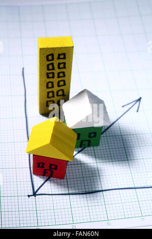 property on the graph increasing Stock Photo