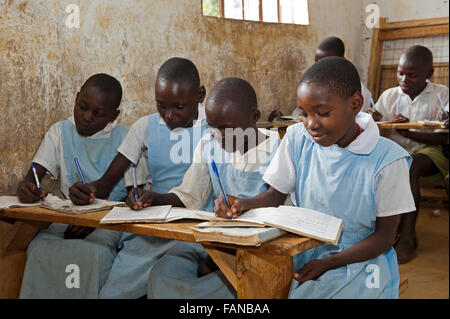 Children in a classroom at a rural school in Kenya. Stock Photo