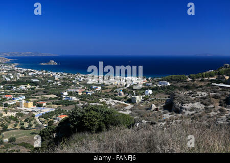 Panoramic view over Kefalos Bay, Kefalos town, Kos Island, Dodecanese group of islands, South Aegean Sea, Greece. Stock Photo