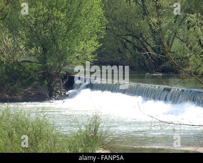 small waterfall in the beautiful untouched nature of Slavonia Stock Photo