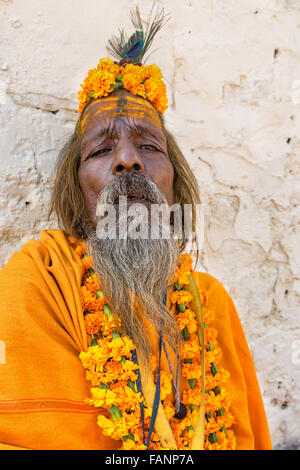 A Sadhu, holy man, Pushkar, Rajasthan, India Stock Photo