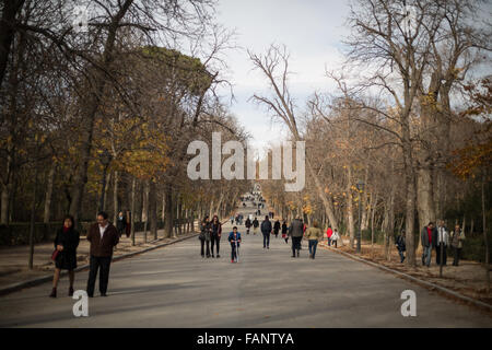 Parque Del Buen Retiro (Retiro Park), in Madrid, Spain. Stock Photo