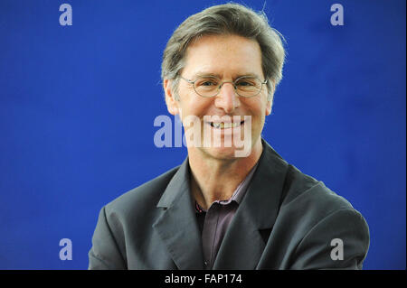 Author Andrew Crumey poses for portraits at the Edinburgh International Book Festival in Edinburgh, Scotland in August 2013. Stock Photo