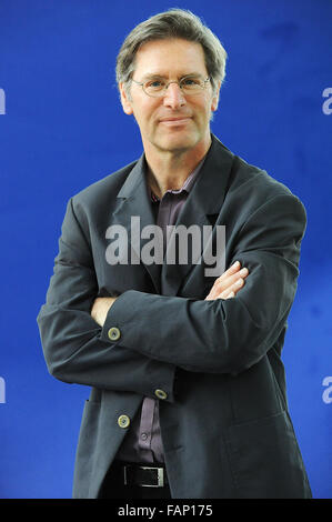 Author Andrew Crumey poses for portraits at the Edinburgh International Book Festival in Edinburgh, Scotland in August 2013. Stock Photo