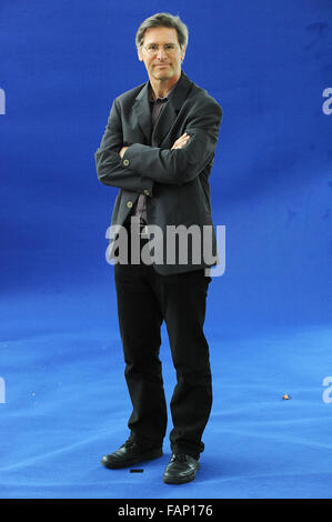 Author Andrew Crumey poses for portraits at the Edinburgh International Book Festival in Edinburgh, Scotland in August 2013. Stock Photo