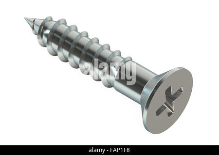 screw isolated on white background Stock Photo