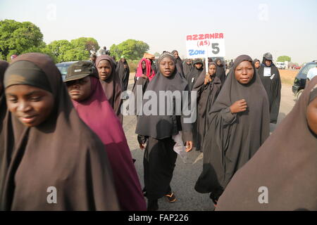 Nigerian Shiites marching at Kaduna road Stock Photo