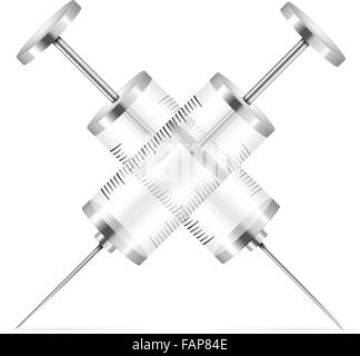 Medical syringes icon on white background. Vector illustration. Stock Vector