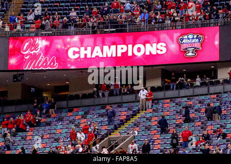 January 01, 2016 - Ole Miss Rebels signage after the game between the Ole Miss Rebels and the Oklahoma State Cowboys at the Mercedes-Benz Superdome in New Orleans, LA. Stephen Lew/CSM Stock Photo
