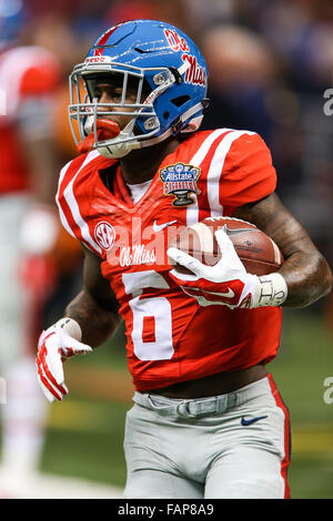 January 01, 2016 - Ole Miss Rebels running back Jaylen Walton (6) during the game between the Ole Miss Rebels and the Oklahoma State Cowboys at the Mercedes-Benz Superdome in New Orleans, LA. Stephen Lew/CSM Stock Photo