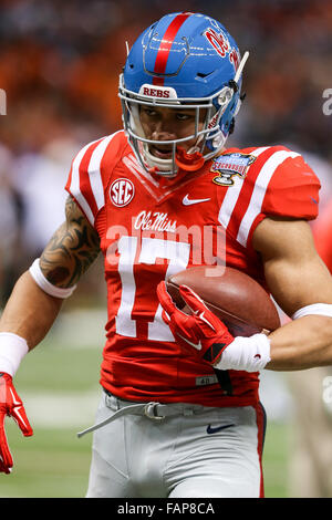 January 01, 2016 - Ole Miss Rebels tight end Evan Engram (17) during the game between the Ole Miss Rebels and the Oklahoma State Cowboys at the Mercedes-Benz Superdome in New Orleans, LA. Stephen Lew/CSM Stock Photo