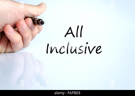 All inclusive text concept isolated over white background Stock Photo