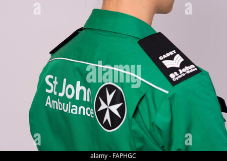 A St. John Ambulance green uniform Stock Photo - Alamy