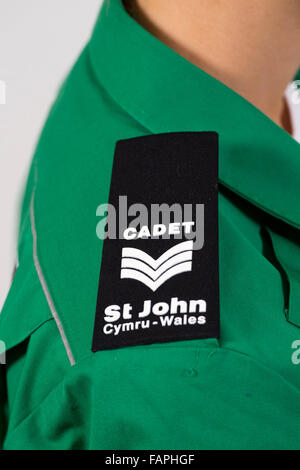 A St. John Ambulance green uniform. Stock Photo