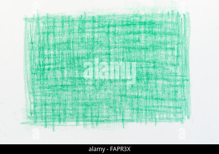 green crayon drawings on white paper background texture Stock Photo
