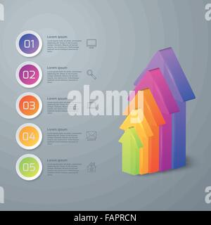 Vector illustration infographic five options Stock Vector