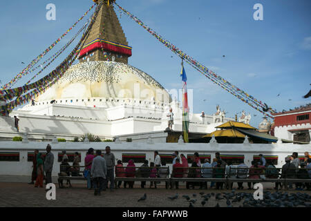 Boudhanath Stupa in Kathmandu Stock Photo