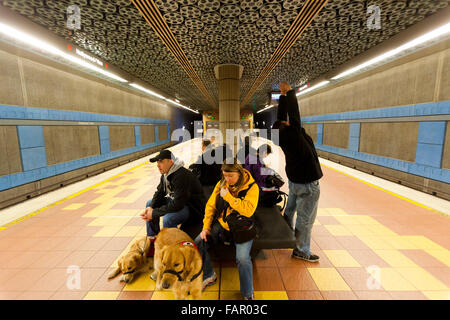 Hollywood / Vine station of The Los Angeles Metro Stock Photo