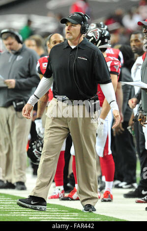 Atlanta Georgia. 3rd Jan, 2016. Head coach of the atlanta falcons Dan Quinn in action during NFL game between New Orleans Saints and Atlanta Falcons in the Georgia Dome in Atlanta Georgia. The New Orleans Saints won the game 20-17. Bill McGuire/CSM/Alamy Live News Stock Photo