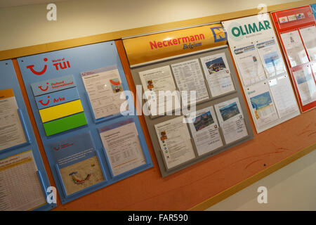 Madeira - Hotel Pestana Miramar Funchal, information board for tour operator guests. Stock Photo