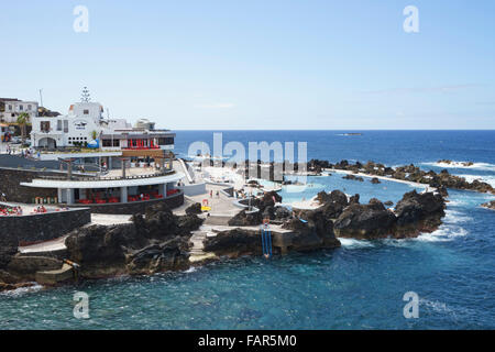 Madeira - Porto Moniz, natural sea swimming pools in the rocks. Stock Photo