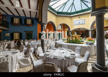 Madeira - Pestana Miramar Hotel, Funchal, the Bar Fonte function and dining room. Stock Photo