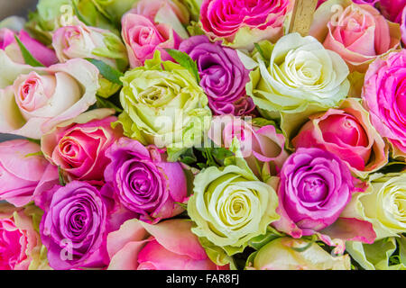 Flower shop on Rue de Rivoli street, Paris Stock Photo