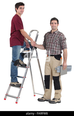 Two artisan workers Stock Photo
