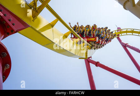 A roller-coaster at Ocean Park in Hong Kong Stock Photo