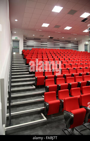 Empty lecture theatre in the Professor Stuart Hall Building, Goldsmiths College, Lewisham. Part of the University of London. Stock Photo