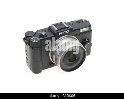 Pentax Q  a tiny mirrorless interchangeable-lens digital camera  introduced in 2011 Stock Photo
