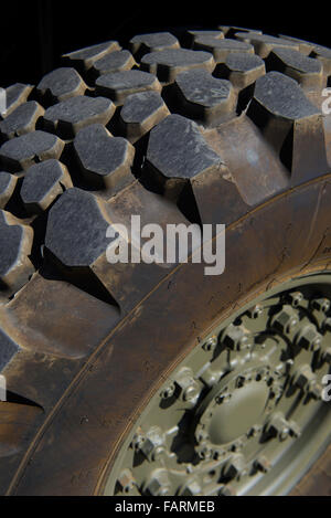 Heavy transport wheel Stock Photo