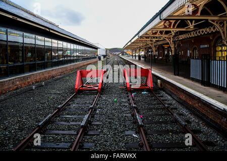 Aberystwyth, Wales, UK. 4th of January 2016 Arriva trains across Wales will not run today Monday 4th of January 2016 because of a strike by drivers over terms and conditions. Credit:  andrew chittock/Alamy Live News Stock Photo