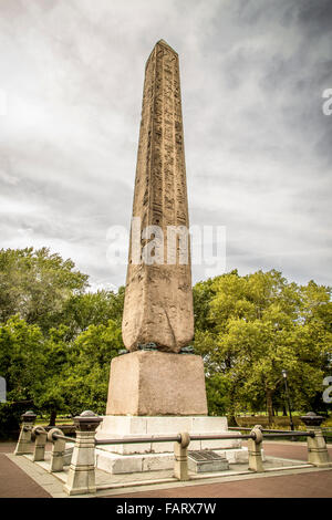 Cleopatra's Needle, the Egyptian obelisk in Central Park. Stock Photo