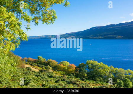 Picturesque Loch Ness from Strone Point near Drumnadrochit village Highlands of Scotland UK GB EU Europe Stock Photo