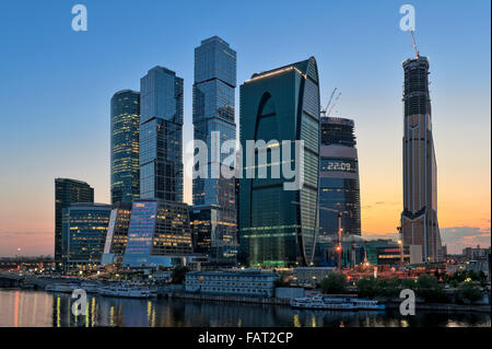 Moscow International Business Center Moscow City with residential apartments and offices Stock Photo