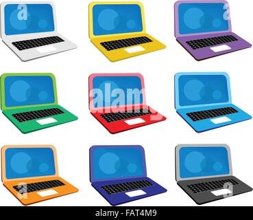 An Illustration Collection of Colorsful Computer Power Supply Box in ...