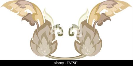 The Damask Seamless of A Floral Pattern Stock Vector