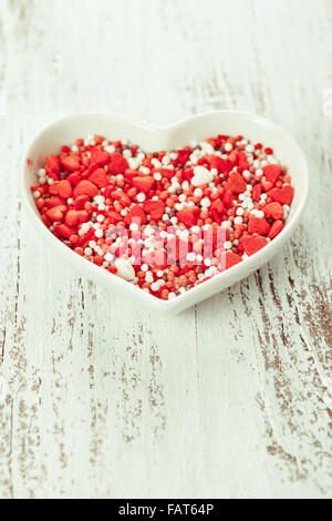 Valentine cake decorations Stock Photo