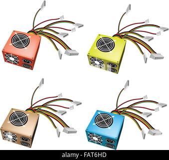 An Illustration Collection of Colorsful Desktop Computer Icon or ...