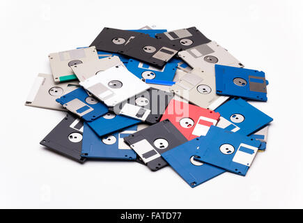 obsolete 3.5' floppy disks Stock Photo