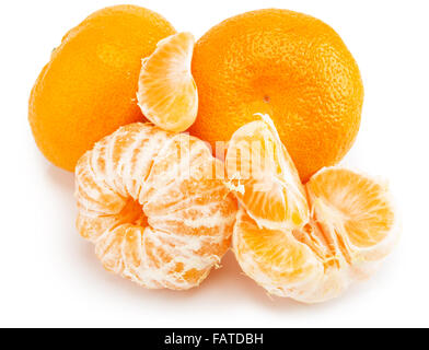 tangerines isolated on the white background. Stock Photo