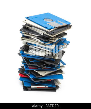 obsolete 3.5' floppy disks Stock Photo