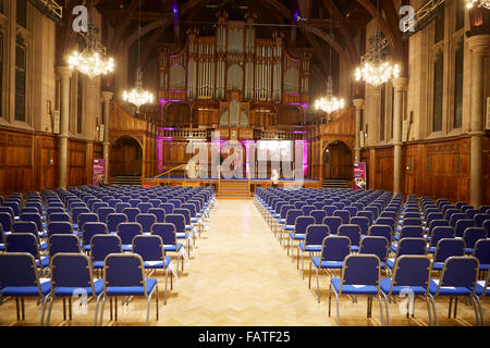 University of Manchester interior of the Whitworth Hall room with its grand organ   The Whitworth Hall on Oxford Road and Burlin Stock Photo