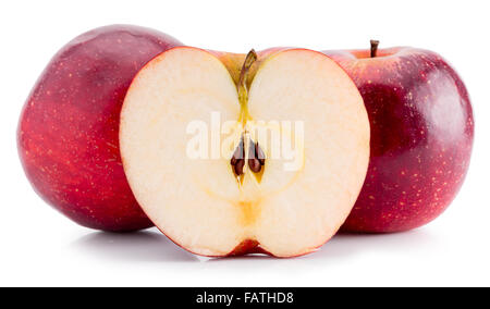 red apples isolated on the white background. Stock Photo