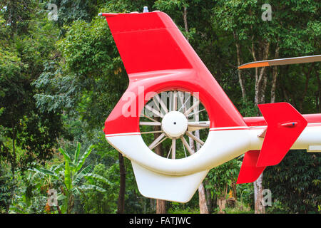 helicopter, Details of the rotor and part of the body of modern military helicopters closeup Stock Photo