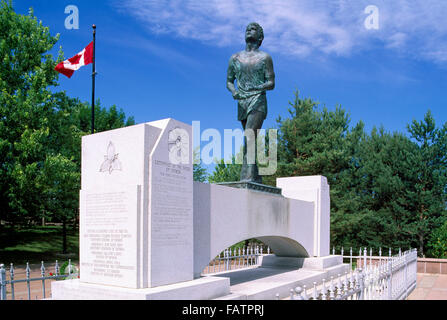 Terry Fox Monument at Terry Fox Scenic Lookout near Thunder Bay, Ontario, Canada Stock Photo